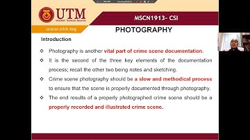 Documentation of Crime Scene Part 2  Photography  Sketches