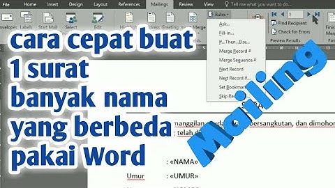 Cara menggunakan mailing untuk memasukkan data otomatis di Word [MARMUT JONGKOK]