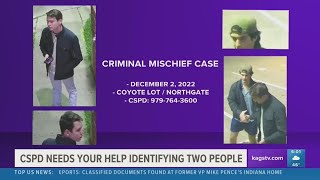 College Station Police seek public's aid in identifying two individuals