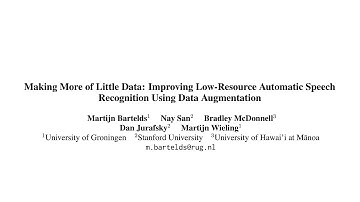 Making More of Little Data: Improving Low-Resource ASR Using Data Augmentation (ACL 2023)