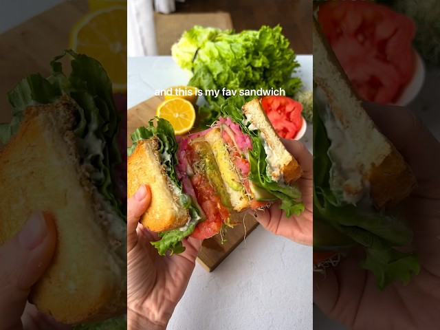 loaded vegan sandwich 🥪 #shorts class=