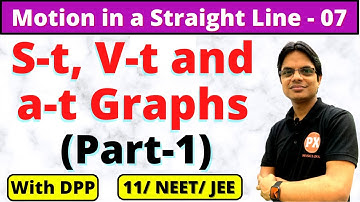 Motion in Straight Line |L-7| Displacement time Graph -Velocity time Graph - Acceleration time Graph