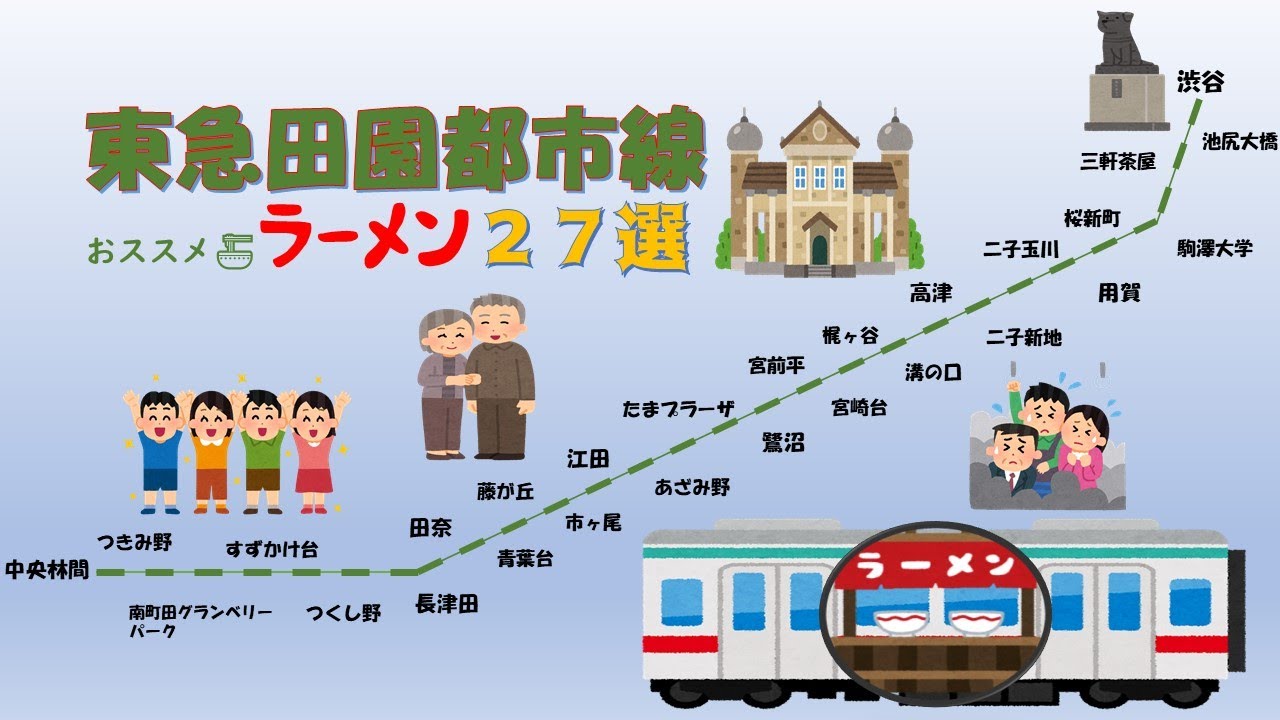 東急田園都市線 各駅 おススメラーメン27選 Short グルメ検索 Youtube