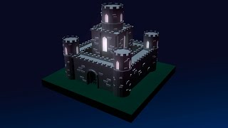 Low poly Castle 3d modeling Pt. 2 (Autodesk Maya Tutorial)