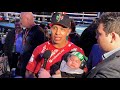 Jaime munguia heartfelt moment with baby son after beatdown of john ryder