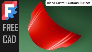 FreeCAD 1.0 Design Car Bonnet Using Gordon Surface And Blend Curve.
