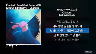 Video thumbnail of "IOHBOY (아이오보이) - Changes (Feat. Lucky Bando) (Prod. Fantom x IOF) [Changes]ㅣLyrics/가사"