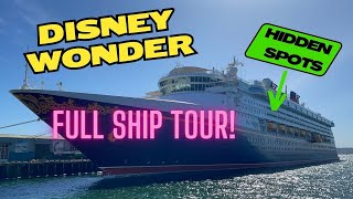 Disney Wonder Cruise FULL SHIP TOUR! Deck by Deck- Every single spot!