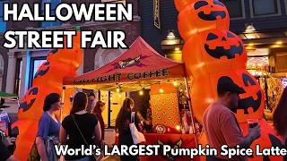 Halloween Street Fair in Boonton, NJ - World's Largest Pumpkin Spice Latte at Catfight Coffee