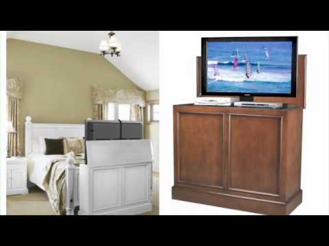 Carousel Brown End Of Bed Tv Lift Cabinet Youtube