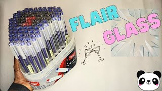 Flair Glass Gel Pen Review 🤩 | The Smoothest Gel Pen Under Rs 10 🤯#stationery #gelpens