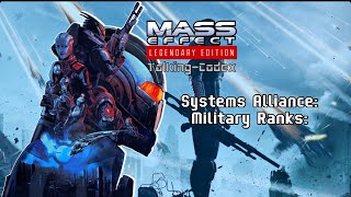 Mass Effect Codex: System Alliance: Military Ranks: