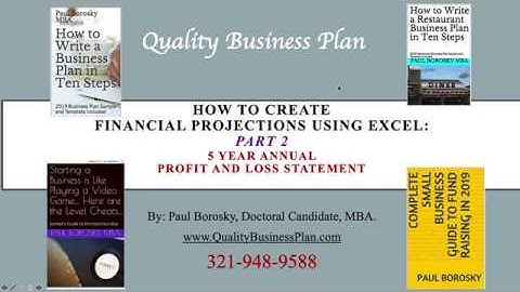 How to make financial projections for a business plan Part 2: 5 Year Profit and loss Statement