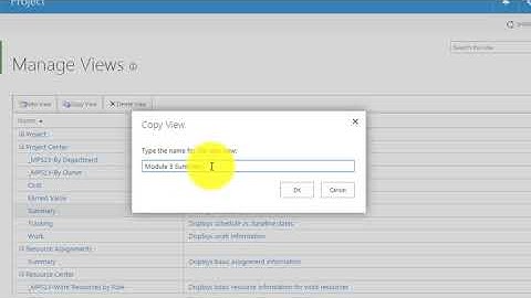 Working with Views and Project Online