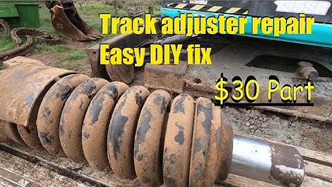 DIY track adjuster seal fix loose tracks fast and easy stop excavator track falling off $30 seal kit