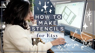 How I make stencils for Etsy | Studio vlog