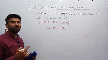 For loop with indexed array in php (hindi | Urdu)