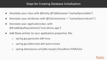 Getting Started with Spring Boot 2.0 : Defining Spring Data | packtpub.com