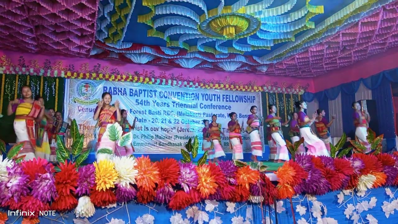 Aw Swrgai Awa 😊Rabha Gospel Song 💜 Khuklung Basti Youth Girls Dancing 🤗 Hallelujah ✨20/10/2023⛪