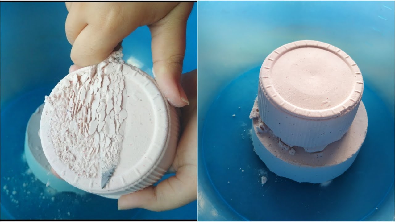 ASMR Baking Soda shave and crumble. Oddly satisfying. YouTube