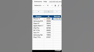 Barcode In Google Sheets #shorts #googlesheets #excel