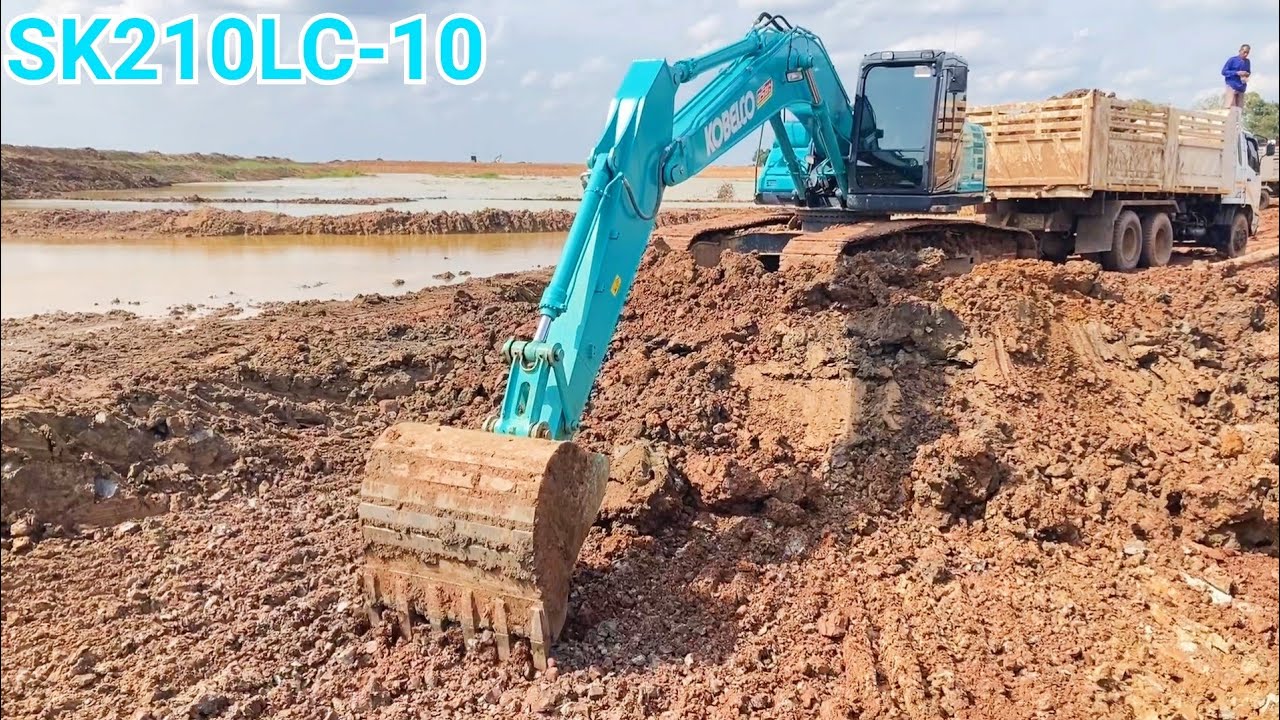 SK210LC-10บุ้งกี๋6ฟัน1.2คิวอุ้มดินได้สะใจดีมากครับตักดินขึ้นสิบล้อ ถล่มอ่างเก็บน้ำ7,500ไร่ EP.810