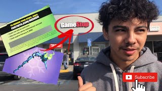 Fortnite “CANDY MINT PICKAXE” at GAMESTOP!!&GIVING ONE CODE AWAY!!