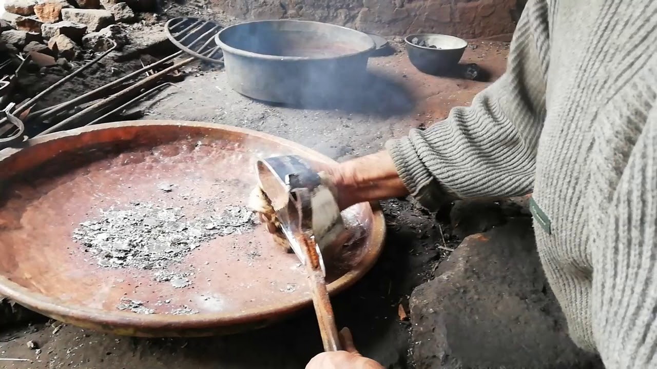 Bakır tabak kalaylama ve parlatma