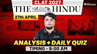 CLAT 2027 Preparation | The Hindu Analysis | Daily Current Affairs | Mayur Sir | LegalEdge