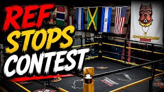 Holding Onto The Ropes During 8 Count Gets Bout Stopped