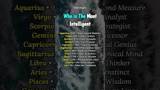 Who is The Most Intelligent #zodiac #zodiacsigns #astrology #horoscope #tarot #astrologify