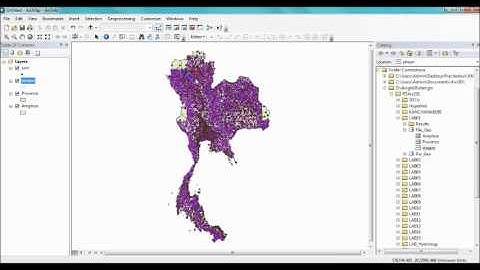 การสร้าง Geodatabase Feature dataset Feature class Shapfile