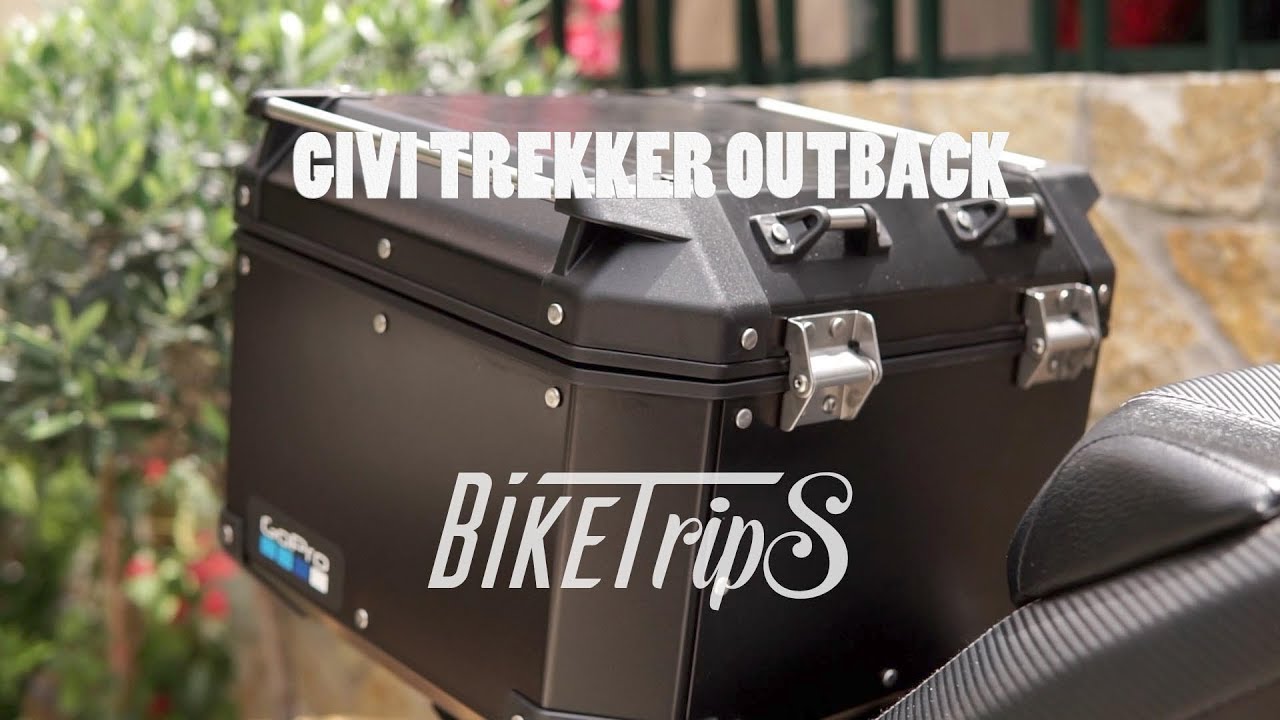 GIVI TREKKER OUTBACK 42L on Kymco AK550 review - YouTube