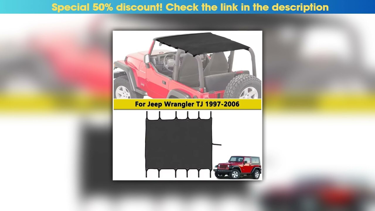 Top Soft Roof Top Cover Car Extented Bikini Top for Jeep Wrangler TJ 1997-2006 Car Sunshade Anti UV