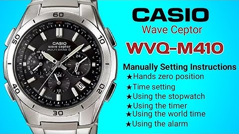Casio Wave Ceptor WVQ-M410, (5174) setting instructions.