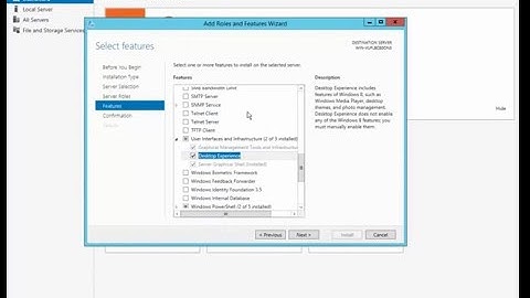 02  Installing Desktop Experience Feature in Windows Server 2012
