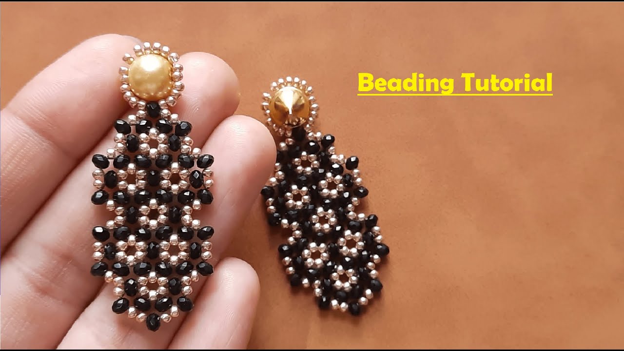 Easy DIY Earring | How to make jewelry | Beading tutorial. Handmade ...