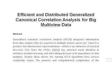 Efficient and Distributed Generalized Canonical Correlation Analysis for Big Multiview Data
