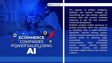 #ONPASSIVE BLOG VIDEO: How Ecommerce Companies Drive Sales Using AI