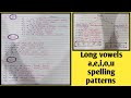 SHORT AND LONG VOWELS || SPELLING PATTERNS OF LONG VOWELS #phonics #englishgrammar #longvowels
