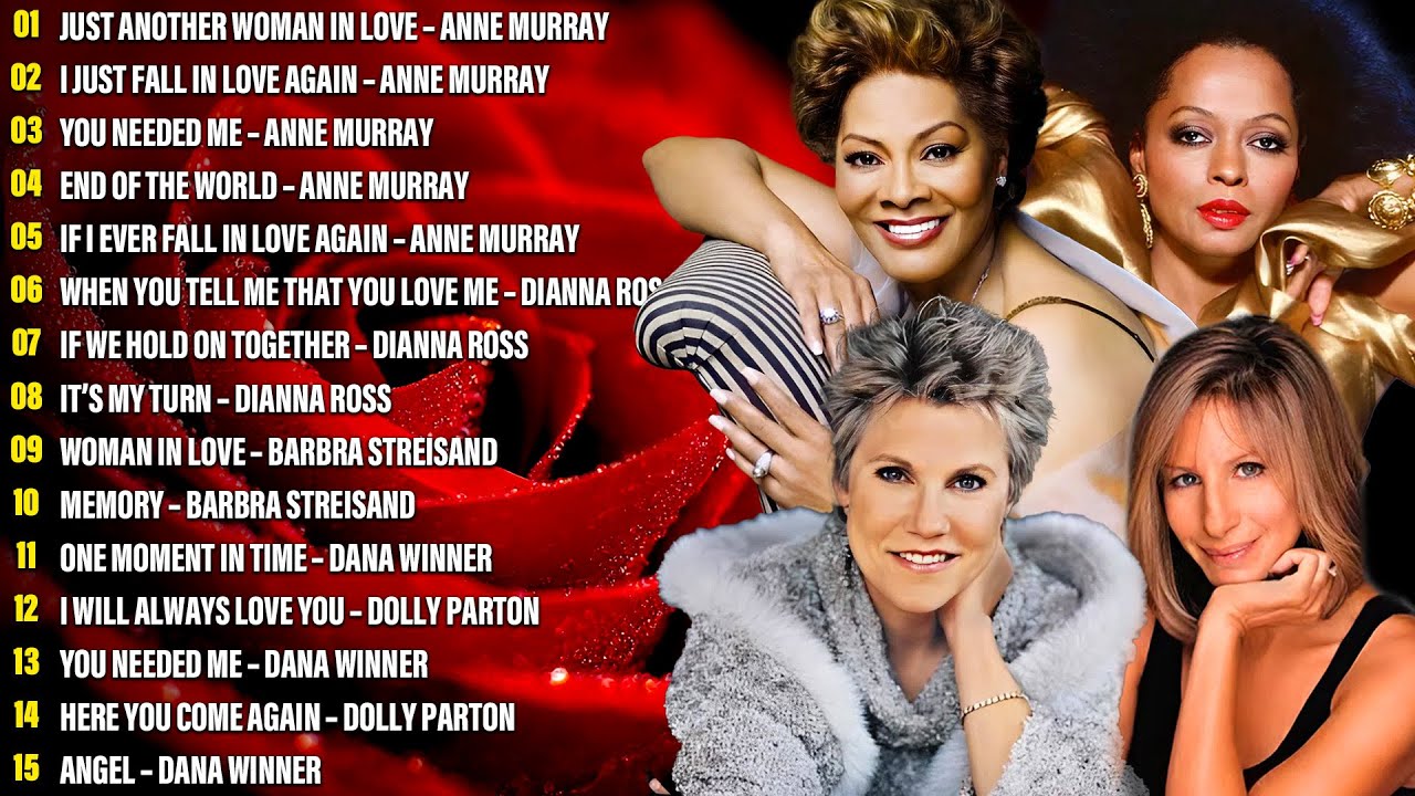 Timeless Female Love Songs 💖Top 100 Playlist | Anne Murray, Dolly Parton, Diana Ross, Dionne Warwick