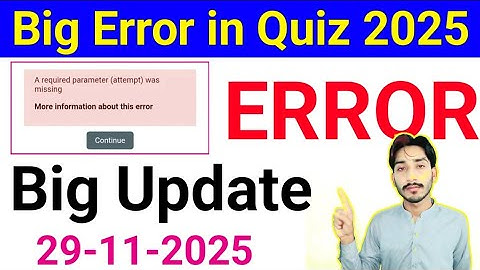 November 29, 2025 | AIOU Big Error in Quiz 2025 | Error | AIOU Big Update 2025 | The AIOU 