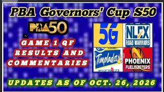 PBA NEWS TODAY: GAME RESULTS, STANDINGS AND GAME SCHEDULES. 10.26.26