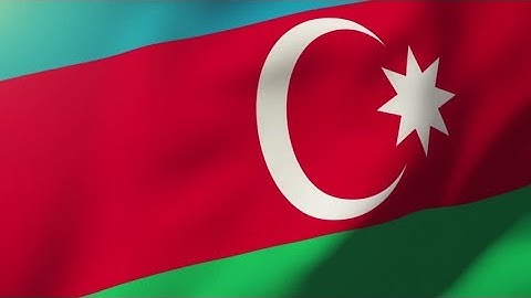 4K Azerbaijan flag waving in the wind. Looping sun rises style. Animation loop Stock video
