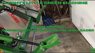 Not Normal! Correcting the timing on the John Deere 2025r 120R loader and other JD Loaders