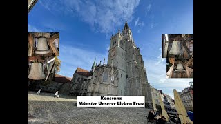 Konstanz [D.KN]  kath. Münsterkirche 'Unserer lieben Frau', Geläutepräsentation (Turmaufnahme)