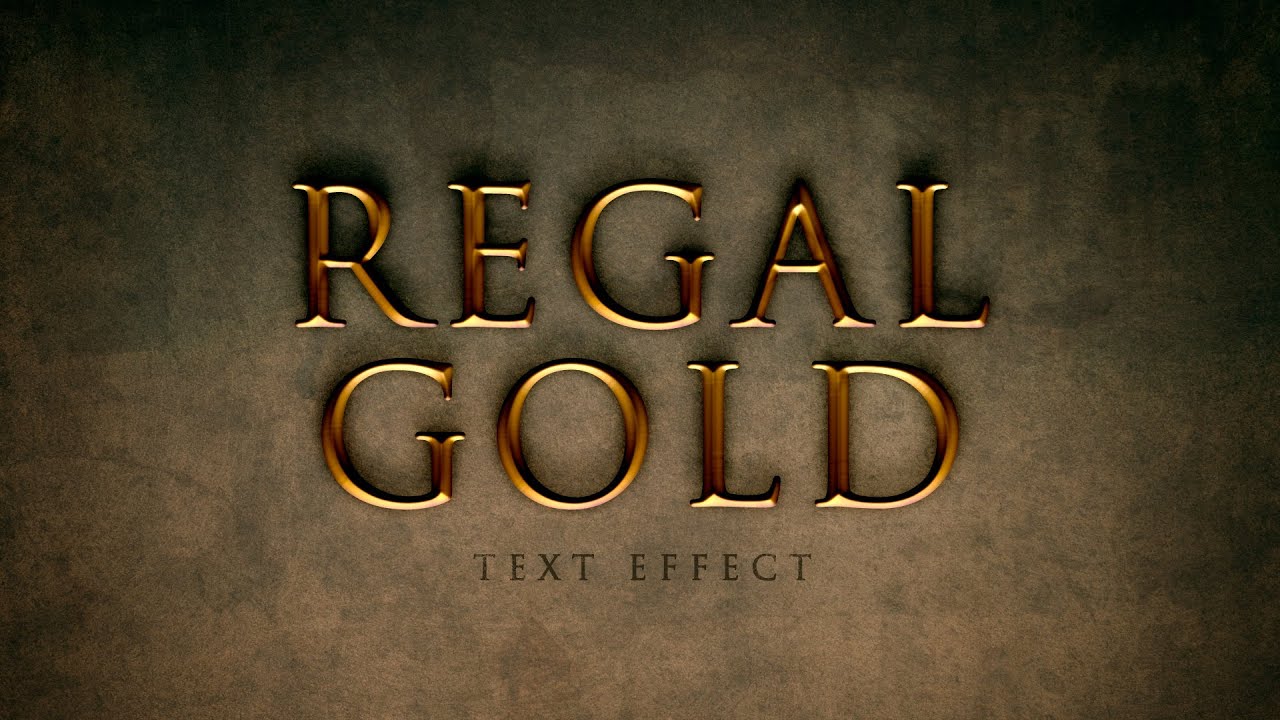 Regal Gold Text Effect in Photoshop (Layer Styles Trickery) 