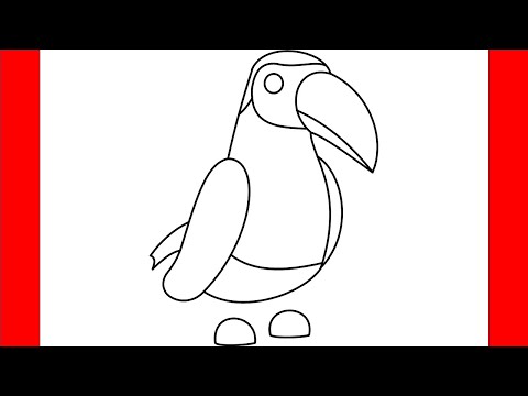 How To Draw A Toucan From Roblox Adopt Me Step By Step Drawing Youtube - roblox adopt me coloring pages panda