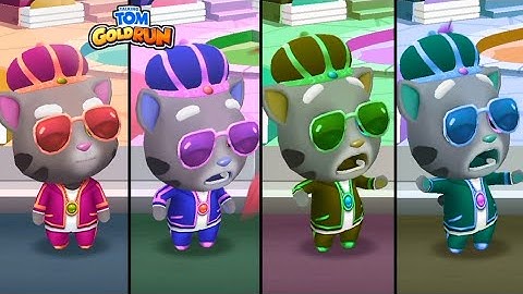 Talking Tom Gold Run King Tom - 4x Colour Reactions - Funny Race Chase Boss Android iOS Gameplay