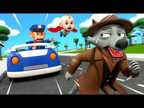 Monkey Police Chase Thief🚓👮| Police Officer Song | Sheriff Zozo - Kids Songs & Cartoons